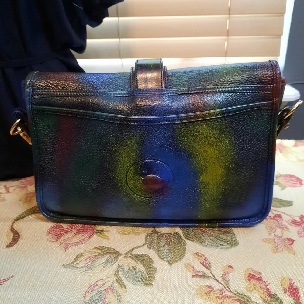 Vintage Dooney & Bourke Equestrian Leather Crossbody Shoulder Bag - Picture 2 of 16